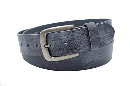 NK Belt GmbH 4cm echte Büffelleder Gürtel Navy Herren Jeans Leder Handgemacht 80cm-145 cm (100cm Gesamtlänge 110cm) Cover