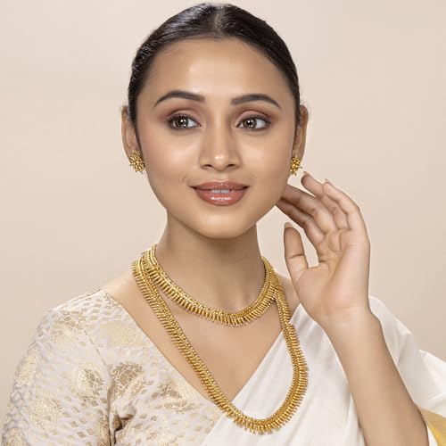 Image of Peora Traditional Gold Plated Indian Bridal Jewellery Set Gift for Women