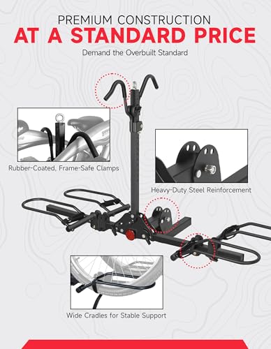 Young 2-Bike Hitch Rack Platform Style