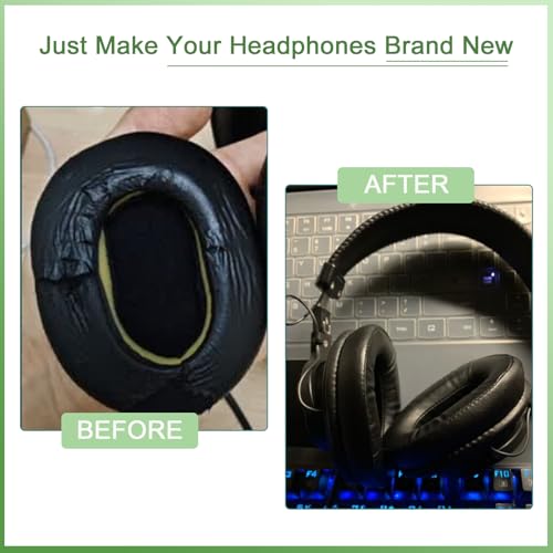 Repuestos para almohadillas de auriculares Sony MDR-7506 MDR-V6 MDR-V7 MDR-CD900ST, cojines de espuma viscoelástica para aislamiento de ruido de alta densidad, con grosor añadido miniatura 5