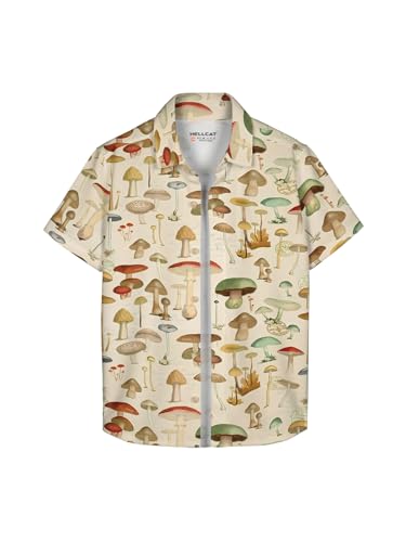 Image of HELLCAT Beige Trendy Regular Fit Printed Causal Shirt for Boys