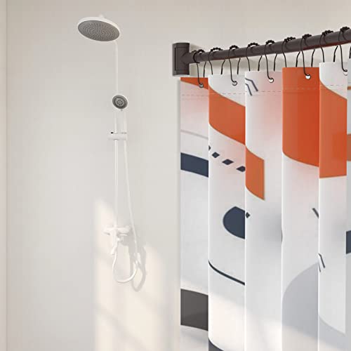 Prettyhome Adjustable Arched Curved Shower Curtain Rod Rustproof Expandable Aluminum Metal Shower Rod 38-72 Inches Telescoping Design Exquisite Customizable For Bathroom,Need To Drill,Bronze #TOP7