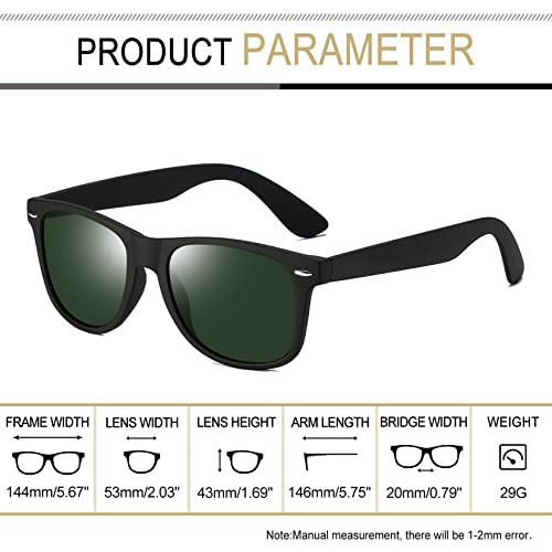Image of Joopin Square Sunglasses Polarized UV400 Designer Sun Glasses Men Women | Oversized, Plastic Frame, Retro, Vintage, Unisex, Trendy Shades for Driving, Party, Fishing, Business, Costume