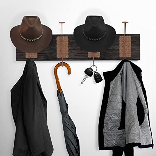 A.j. Boone Cowboy Hat Holder– Set Of 2 Decorative, Wall-Mounted Hat Hooks – Heavy-Duty, Handcrafted, Iron Cowboy Hat Rack And Coat Rack For Storage And Display – Rustic Western And Farmhouse Décor #TOP4