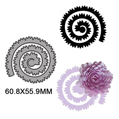 OTCRAFT 8Pcs 3D Flowers Spiral Metal Cutting Dies for Card Making DIY Scrapbooking Embossing Stencil Die Cuts Punch Template Mould Arts Crafts Metal Cutting Dies for Paper Crafting Handmade Crafts - Image 2