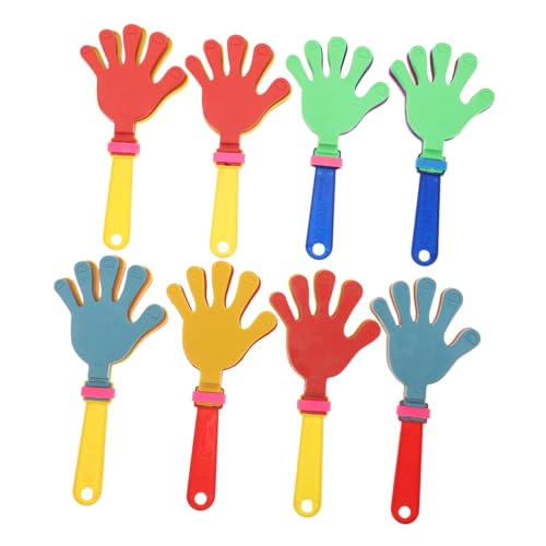 KOMBIUDA 8 Stück Handklatscher Kunststoff Bunte Partykracher Lärmmacher für Sportfeste Gruppenaktivitäten