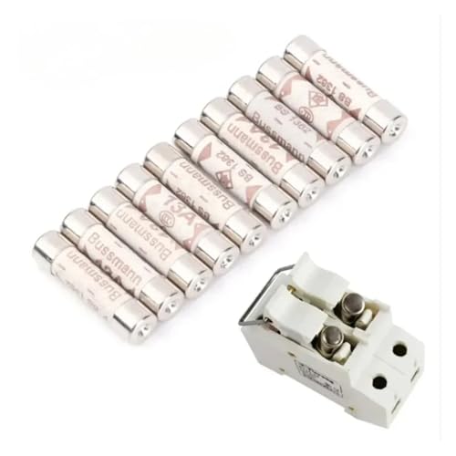 Fusibili a cartuccia for tubo in ceramica, fusibile ceramico a fusione rapida confezione da 10 fusibili a spina BS1362 1A-20A 6x25mm(20A)