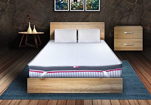 Image of Nestin Premium Latex Mattress Topper (2x60x84Inches, Queen Size Bed, Light Grey)