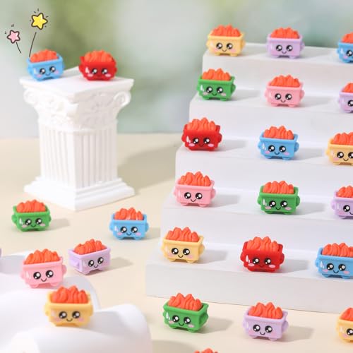 GGSTDDUP 24Pcs Mini Dumpster Fire Figurines, Resin Dumpster Trash Shape with Fire, Emotional Dumpster Fire Desk Accessories, Funny Desk Decor for Staff, Teacher Office, Coworker, Nurse (6 Colours) - Thumbnail 6