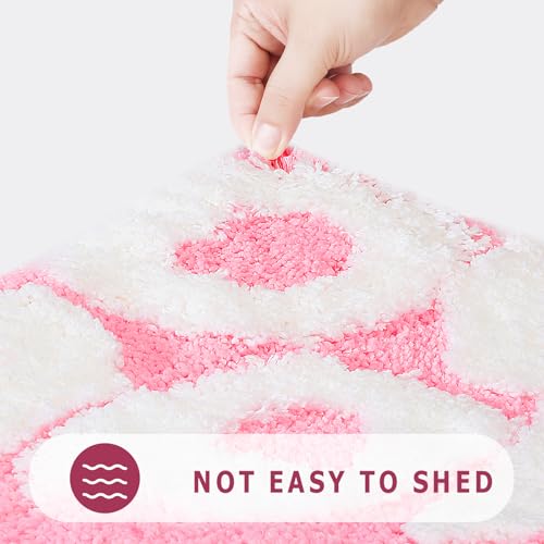 Image of TOIVO You Look Good Bath Mat - Stylish Funny Pink Bathroom Rug with Cute Words, Absorbent & Non-Slip - 25x21 inch (Pink)