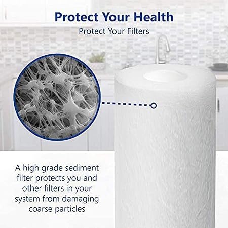 Image of Ruiquan 100 GPD Membrane with Carbon & Sediment Filter + Inline Cartridge | High TDS Spare for All PurifiersWater Purifier with RO Technology for Home (Service Kit) 3in1