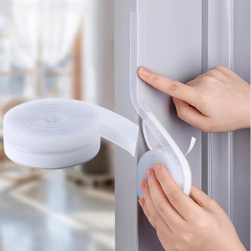 Image of EVEN Silicon Door Seal 44mm x 3 mtr, Weather Stripping Door Seal, Window Stripping, Silicone Seal Strip, Door Draft Stopper for Adhesive Doors Windows and Insects Stopper Strip (44 mm x 3 mtr)