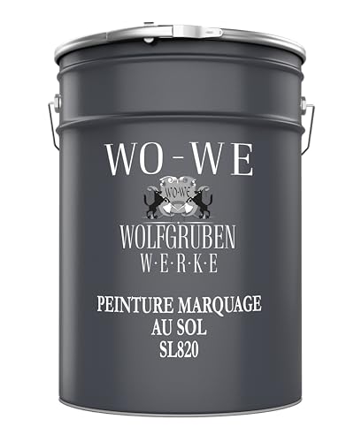 WO-WE Peinture de signalisation SL820 - Marquage au sol pour parking, route - Blanc 10L