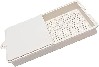 Cabilock Drain and Store Over Sink Colander Collapsible Cutting Board Cutting Board for Sink 1pc Cutting Board Strainer Sink Cutting Board Chopping Board with Colander Cooking Board Fruit