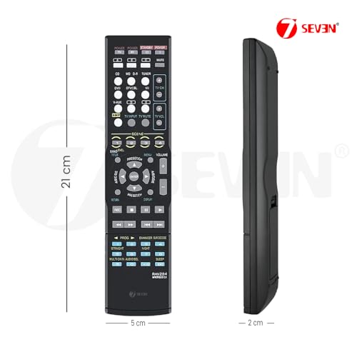Image of 7SEVEN RAV284 Remote Control Compatible for Yamaha AV Receiver HTR-6230 HTR-6130 RX-V365 RX-V365BL RX-V363 RX-V363 RXV363BL RX V365 - WN05820EX AV Receiver Remotes