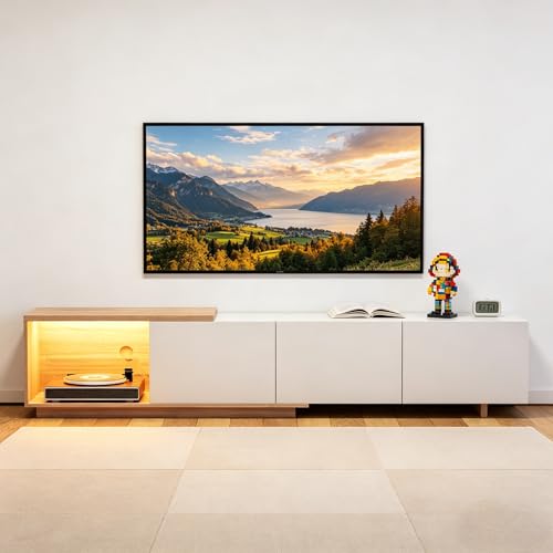 【Stile Nordico Moderno, Design Estensibile】 Questo mobile TV bianco unisce lo stile nordico e la funzionalità. La sua lunghezza è regolabile da 163 cm a 240 cm, adattandosi così facilmente a diversi spazi. La sua finitura bianca e legno gli permette di adattarsi perfettamente a qualsiasi salotto moderno, portando un tocco di semplicità ed eleganza, combinando estetica e praticità