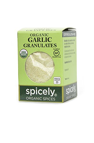 Spicely Organics Garlic Granulates 0.45 Ounce ecoBox Certified Gluten-Free