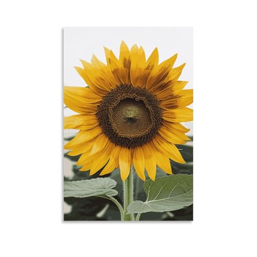 Toile murale moderne tournesol déco de salon en fleurs