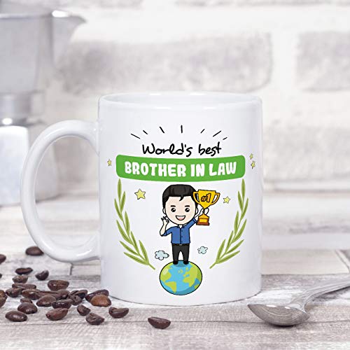 MUGFFINS Mug/Cup Brother in Law -Family World -Funny Gift/Present Idea -Tea/Coffee Ceramic Cup - Image 2