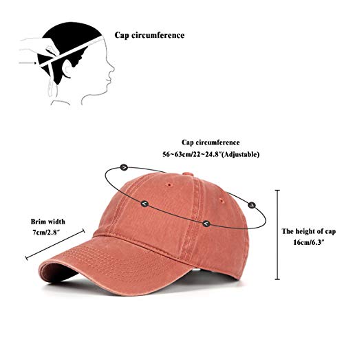 Image of Glamorstar Classic Unisex Baseball Cap Adjustable Washed Dyed Cotton Ball Hat