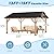 LVUYOYO 13' x 15' Wood Gazebo, Outdoor Hardtop Gazebo, Galvanized Steel Gable Roof Pergola, Outdoor Pavilion for Patio, Backyard, Garden, Deck