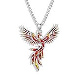 HUKKUN Phoenix Necklace Sterling Silver Rising Phoenix Necklace for Women Phoenix Jewelry for Women Mother