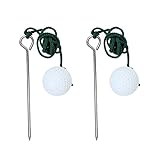   sharprepublic 2 Golf Driving Range Plastikball mit Seil für Anfänger Training Sparen Sie Zeit Und Geld
