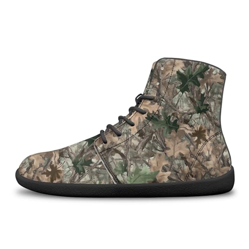 Image of Fashion Print Womens Mens High Top Barefoot Sneakers Flat Shoes