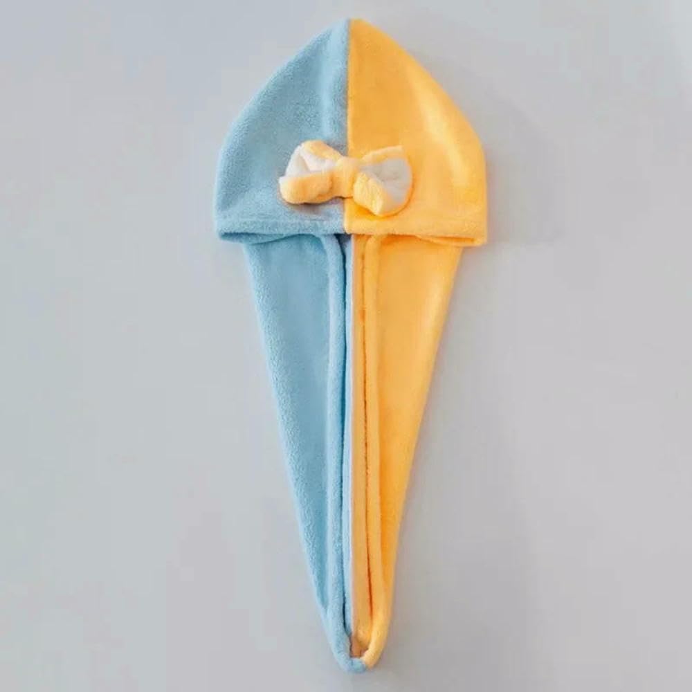 Joli bonnet de douche absorbant en polaire corail contre les frisottis