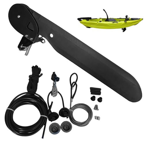 AZIDWERYQ 1 Set Kayak Rudder with Accessories, Sturdy & Tough Fishing Watercraft Canoe Boat Rudder Replacement Parts, Lightweight and Easy to Use, Kayak Steering Kit