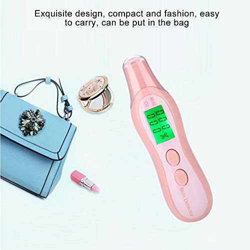 Image of LCD Digital Skin Analyzer, Moisture Water Oil Monitor for Skin Care, High Sensitive Facial Skin Tester USB Digital Measuring Device for Home Traveling Beauty Salon SPA