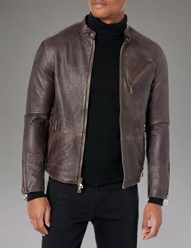 Image of John Varvatos Men's Conner Leather Racer Jacket