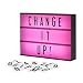 My Cinema Lightbox - The Original Color-Changing LED Cinema Light Box with 100 Letters & Numbers to Create Personalized Signs Featuring Classic White, RGB Color Change, and Color Freeze Mode, A4 Size