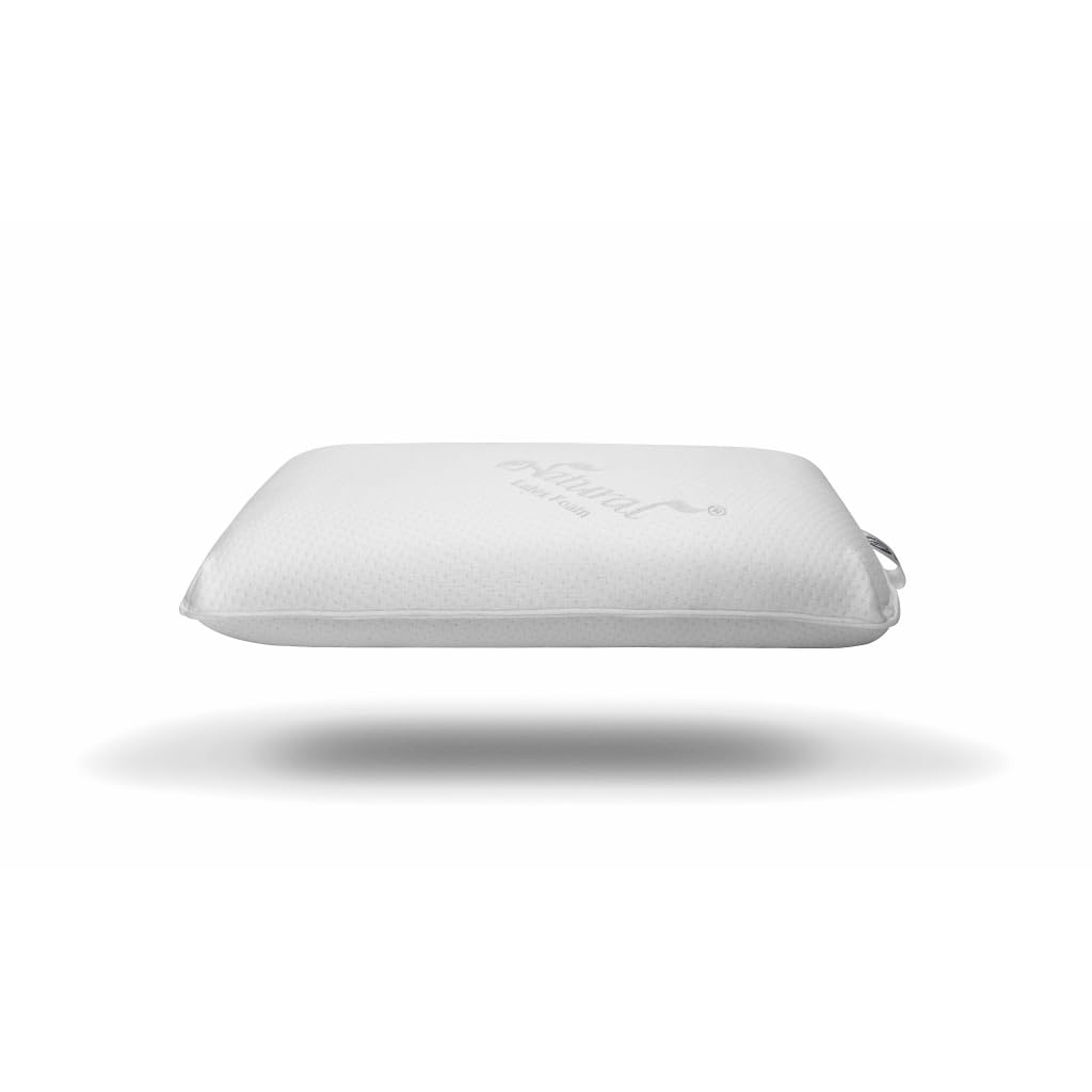 Natural Latex Foam® Sapphire Pillow 24 x 14 x 5” Inch with Finished White Cover 1 Piece