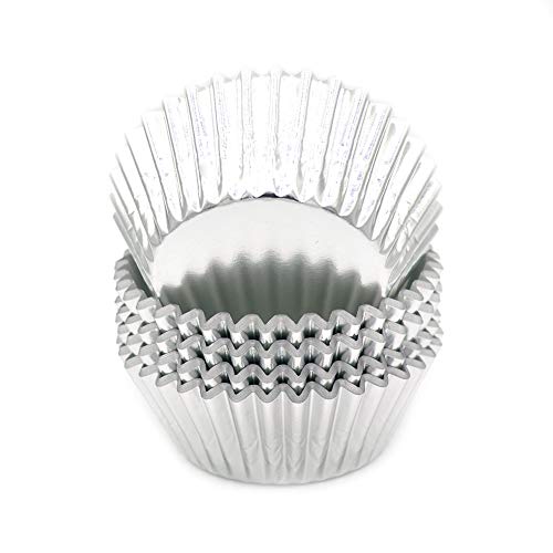 Image of Standard Silver Foil Cupcake Liners Muffin Baking Cups for Party and More, 100-Count