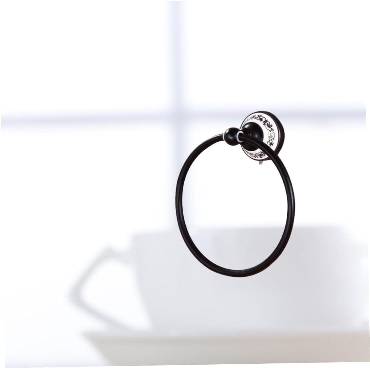 Homoyoyo Towel Rod for Bathroom Wall Stainless Steel Round Bath Towel Ring Modern Design Easy to Install