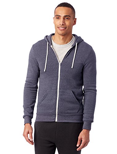 Alternative Unisex The Rocky Eco-Fleece Full Zip Hoodie, Eco True Navy, Large2