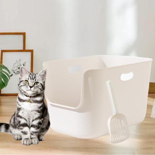 Bac à litière pour chat XL résistant boîte hygiénique bords surélevés - 6