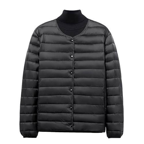 ダウンジャケット メンズ クルーネック ボタン 軽量 暖かい インナー 無地 防寒 中綿ジャケット 防風 防寒着 ウルトラライトダウン ダウンコート キルティング ブルゾン スナップ 秋冬 中綿入り 防寒 暖かい 通勤 通学