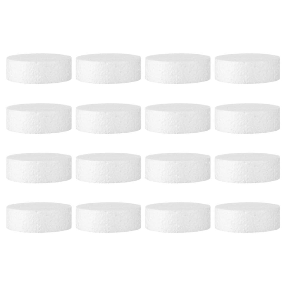 Bloques de espuma redondos blancos de 16 piezas para manualidades
