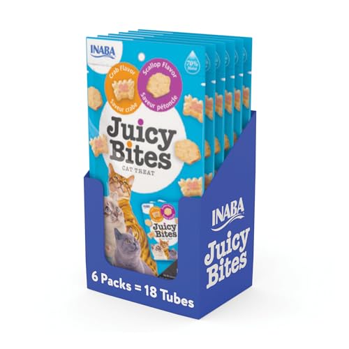 INABA Juicy Bites Chewy Cat Treats, Scallop Crab Flavor, 18ct - image 1