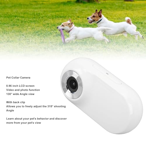 Image of XUMIUZIY Cat Camera Collar, Pet Collar Camera with Memory Card, HD 1080P Wire Less Dog Tracker Camera Adjustable Mini Action Camera for Video Records (128GB)