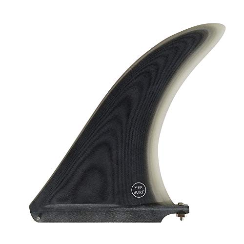 UPSURF Centre de planche de surf classique en fibre de verre avec aileron unique Noir 27,9 cm Cover