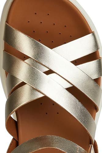 Geox Women's D Xand 2s B Sports sandal, Gold, 8 UK