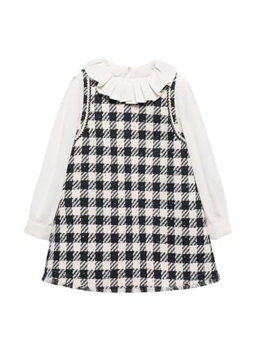 Vestido pichi Abel & Lula niña negro elegante para moda infantil de otoño