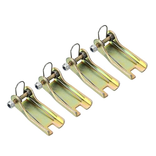 Image of PATIKIL 2 Inch 50mm Hook Safety Latch Kit, 4 Pack Metal Towing Hitch Replacement for Clevis Hook Trailer, Golden Tone