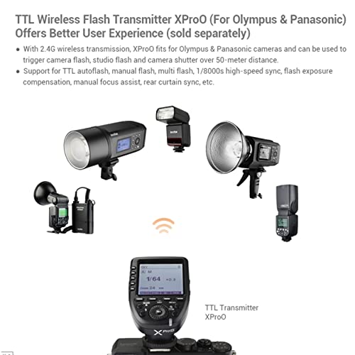 Godox GD00068 V350O Ttl Flash For Olympus Panasonic Gn36 1/8000S Hss Camera Flash W/ 2000Mah Battery 500 Times Full Power Flash 0.1S-1.7S Recycle Time thumb #3