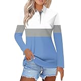 Damen Oberteile Pullover Langarmshirt Herbstkleid Herbstmode 2025 Puffärmel Damenblusen Longbluse Langarm Shirts Feinstrickpullover Longpullover Türkis 2XL