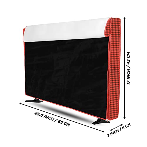 Image of Transparent LCD /LED T.V Protector Cover with Zipper Enclosure for 26 Inch Suitable for All Major Brand & Model (Color-Red, Size-25.5.3x17 Inches)