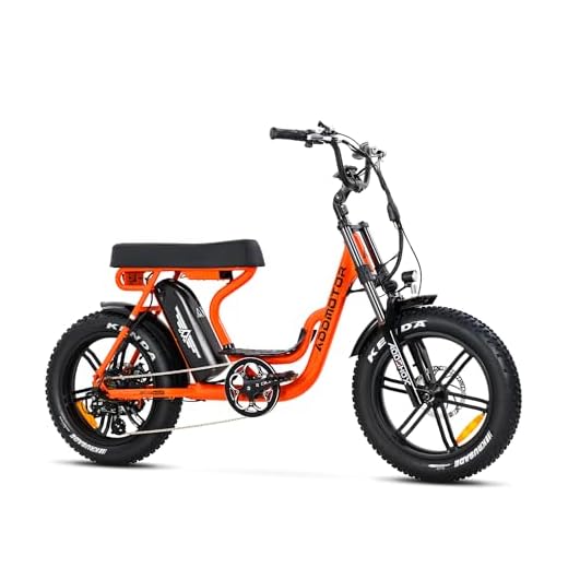 ADDMOTOR Motan Ebike Moped-Style 20'' Fat Tire Electric Bike, 105 MI, 750W Motor, 48V/20Ah Battery UL Certified, M-66 R7 Step Thru Snow Mountain Electric Bicycle with Long Banana Seat